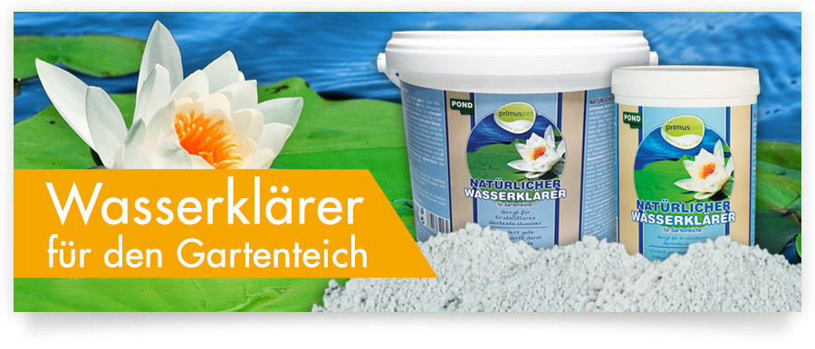 primuspet - Natürlich für's Tier Natürlicher Wasserklärer für Ihren Gartenteich primuspet - Natürlich für's Tier Natürlicher Wasserklärer für Ihren Gartenteich